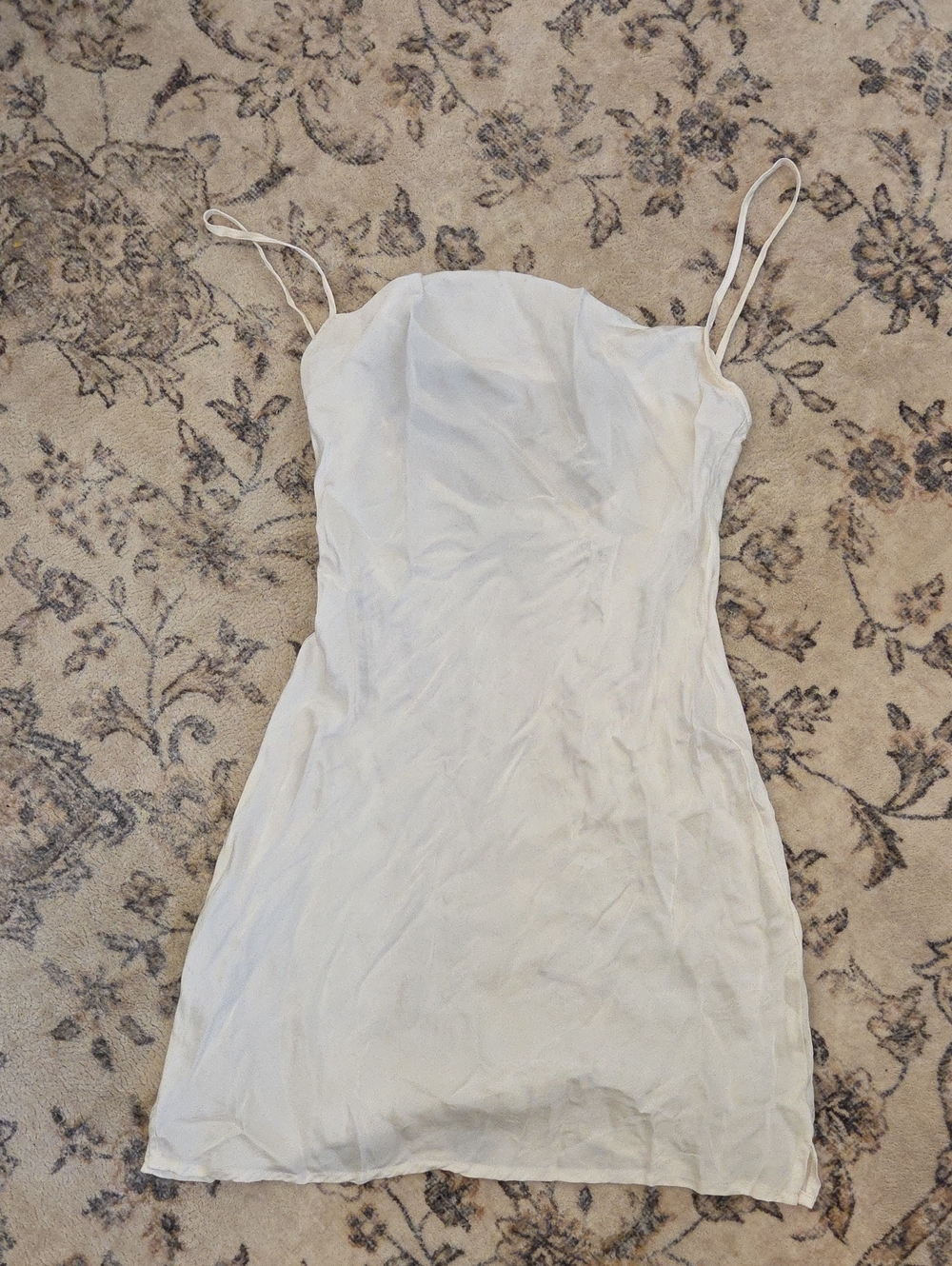 Silk Dress Women’s White Mini Slip Dress